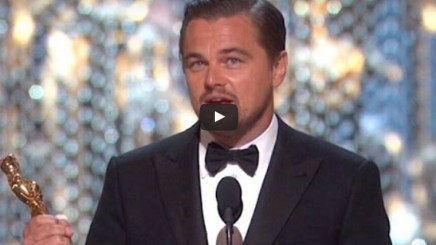 Leonardo DiCaprio urges need for climate change action with Oscars win